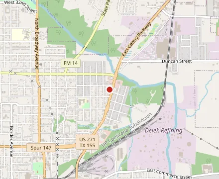 Map showing Taqueria El Lugar