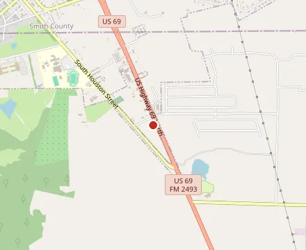 Map showing Pit Stop Pizza