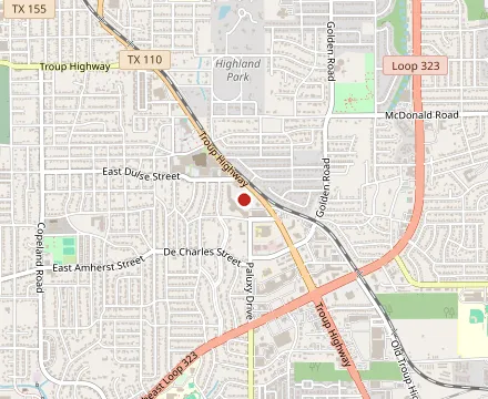 Map showing Burger Warehouse